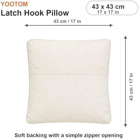 YOOTOM Owl Latch Hook Pillow Kits,DIY Cushion Cover Making Crafts - Image 6