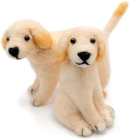 Feltsky 2 Pack Labradors Dog Needle Felting Kits for Beginners DIY Craft Kit Include Everything to Make by Artec360CraftFeltsky