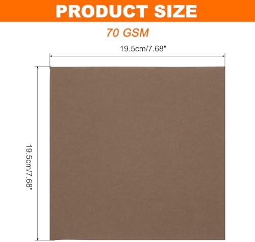 MECCANIXITY 75 Sheet Origami Paper Double Sided 8x8" Coffee Color - Image 2