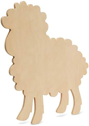 Wood Lamb Cutout 12 x 11-1/2 inch, Pack of 1 Unfinished Lamb Shaped Wood Cutout for Painting and Decorating, by Woodpeckers - Image 4