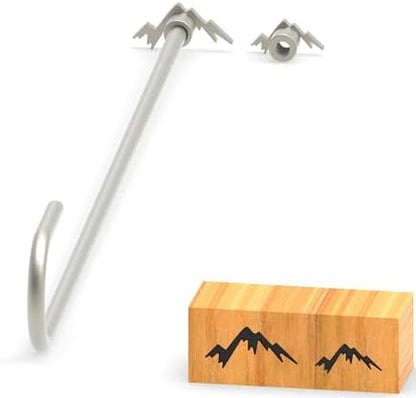 Branding Iron for Wood, Leather Branding Stamp 2Pcs Set (075#) by PKPKAUT