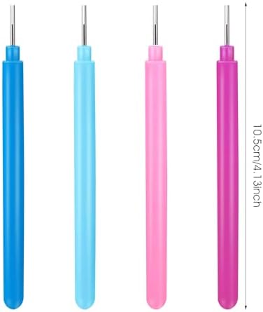 12 Pcs Paper Quilling Tools, Paper Flower Rolling Tool Rolling Curling Quilling Needle Pen DIY Cardmaking Paper Quilling Pen for Art Craft DIY Paper Cardmaking Project(4 Colors) - Image 2