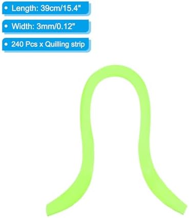 PATIKIL 240pcs Quilling Strips Paper, 3mm x 39cm Origami Paper Quilling Kits for Adults Beginner Art DIY Craft Christmas, Fluorescent Green - Image 2