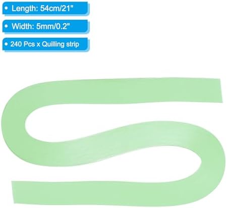 PATIKIL 240pcs Quilling Strips Paper 3/16"(5mm) 21"(54cm) Origami Paper Quilling Strip for Art DIY Hand Craft Christmas, Forest Green - Image 2