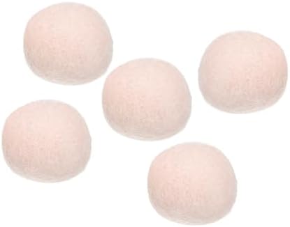 PATIKIL Wool Felt Balls Beads Wool Felting Pom 2cm 20mm Light Pink for Home Crafts Handcrafts Project DIY Pack of 5 by PATIKIL