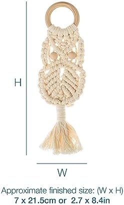 Trimits Make Your Own Macramé Decoration Kit, Natural Owl - Image 6