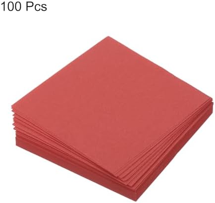 MECCANIXITY 100 Sheet Origami Paper Double Sided Bright Red 2x2 Inch Square Sheet for Art Craft Project, Beginners, Gifts Decor - Image 3