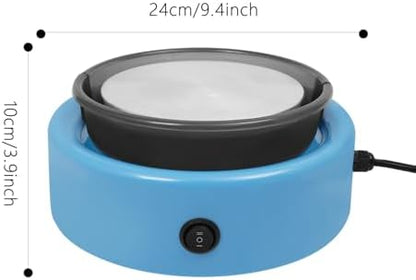 GONGDUN Mini Pottery Wheel Machine for Beginners Adults & Kids Adjustable Speed Electric Pottery Wheel with Foot Pedal Complete Clay Craft Kit DIY Projects for Home & Classroom (Blue) - Image 2