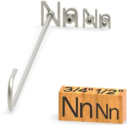 4Pcs Letters Branding Iron for Wood, Leather Branding Stamp (N n) by PKPKAUT