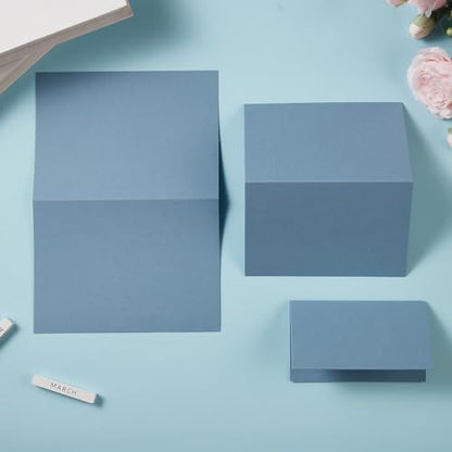 50 Pack Blank Folded Cardstock Cards, Dusty Blue, 5x7 - Image 6