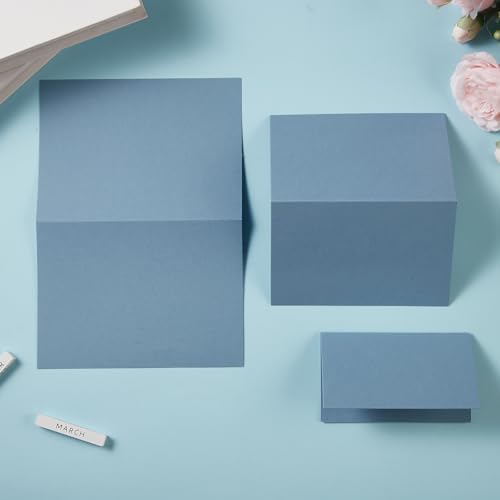 50 Pack Blank Folded Cardstock Cards, Dusty Blue, 4x6 - Image 6