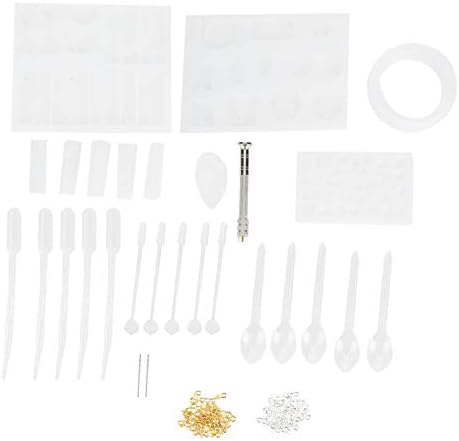Fdit 127pcs Silicone Mould Kit Jewelry Making Set Resin for DIY Necklace Bracelet Earring Pendant Craft Tool - Image 5