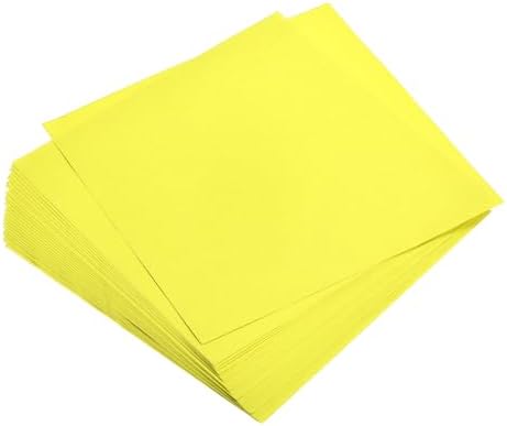 MECCANIXITY 200 Sheets 6x6 Inch(15x15cm) Origami Paper Double Sided Fluorescent Yellow Square Sheet for Art Craft Project, Beginners, Gifts Decor by MECCANIXITY