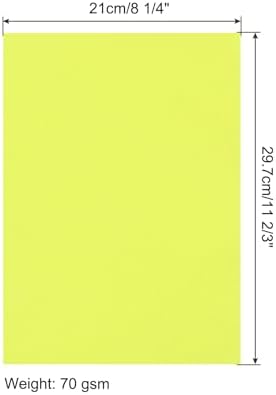 MECCANIXITY 100 Sheet Origami Paper Double Sided Fluorescent Yellow 11.7 x 8.3 Inch Square Sheet for Art Craft Project, Beginners, Gifts Decor - Image 2