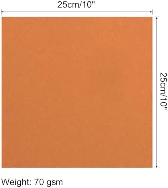 MECCANIXITY 100 Sheet Origami Paper Double Sided Dark Orange 10x10 Inch Square Sheet for Art Craft Project, Beginners, Gifts Decor - Image 2