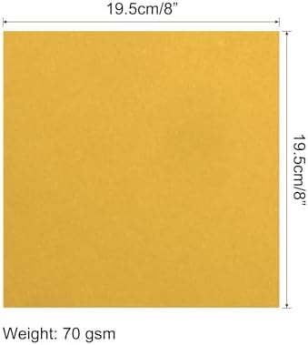 MECCANIXITY 25 Sheets 8x8 Inch(20x20cm) Origami Paper Double Sided Gold Square Sheet for Art Craft Project, Beginners, Gifts Decor - Image 2