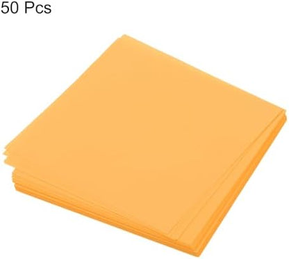 MECCANIXITY 50 Sheet Origami Paper Double Sided Fluorescent Orange 2.5x2.5 Inch Square Sheet for Art Craft Project, Beginners, Gift Decoration - Image 3