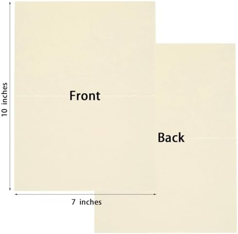 50 Pack Blank Folded Cardstock Cards, Cream Color, 5x7 - Image 2