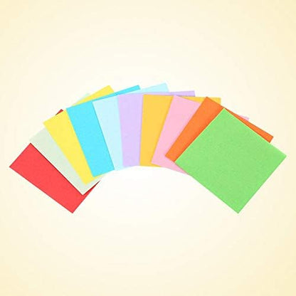 Fdit Origami Paper, 520 pcs 10 Colors 5x5 cm Paper for Origami Crane, Rose, Flowers, Airplanes, Hearts - Image 2
