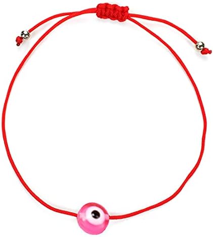 Evil Eye Beads 8mm Pink Resin Lampwork Beads Loose Spacer Beads Charms for DIY Jewelry Accessories Craft Making 200pcs (Dark Pink) - Image 7