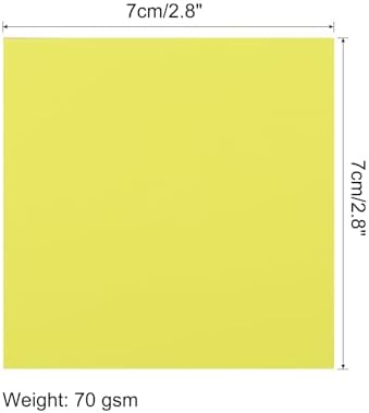 MECCANIXITY 100 Sheet Origami Paper Double Sided Fluorescent Yellow 2.5x2.5 Inch Square Sheet for Art Craft Project, Beginners, Gift Decoration - Image 2