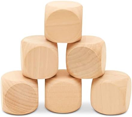 Blank Wooden Dice for Crafting and Games, 1.5 Inch Wood Blocks for Crafts, Pack of 3 Unfinished Small Wooden Blocks for Crafts, Small Wooden Cubes for Games & Party Decor, by Woodpeckers - Image 3