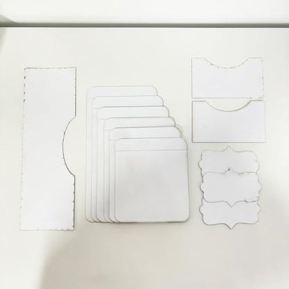 Junk Journal Waterfall Trifold Folio Template, Junk Journal Stencils Kit, DIY Junk Journal Paper, Blank Scrapbooking Thin Cardstock, Blank Journal Stencils for Hand Drawing - Image 6