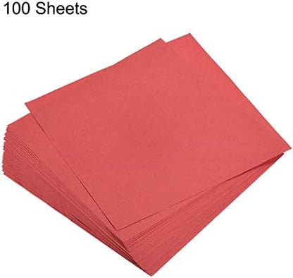 MECCANIXITY 100 Sheets Origami Paper Double Sided Bright Red 6x6 Inch Square Sheet for Art Craft Project, Beginners, Gifts Decor - Image 3