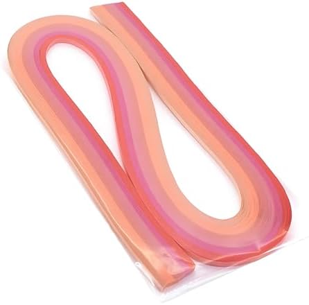 ODETOJOY 3mm Pink Gradient Quilling Strips – 120pcs, 21 Inch Length (1/8inch), Ideal for Filigree Crafts & Fine DIY Projects by ODETOJOY