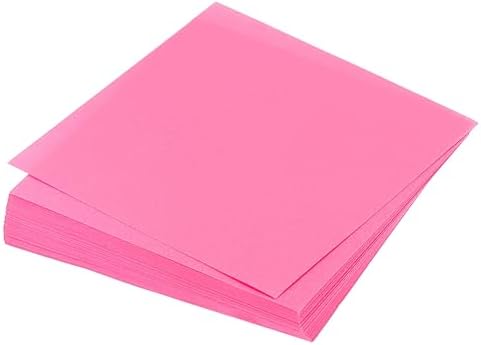 MECCANIXITY 75 Sheet Origami Paper Double Sided 4x4" Fluorescent Peach Red by MECCANIXITY