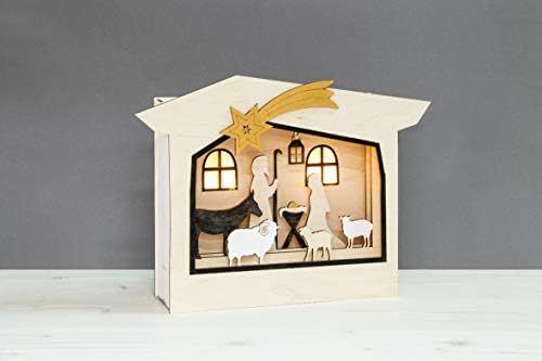 Rayher Wood.constr.3D Motif-Frames,FSCMixCred, Natural, 24x24x6.3cm, Crib, 13-Part, Box 1Set - Image 5