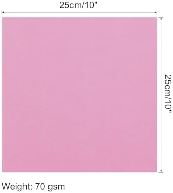 MECCANIXITY 25 Sheet Origami Paper Double Sided Pink 10x10 Inch Square Sheet for Art Craft Project, Beginners, Gifts Decor - Image 2