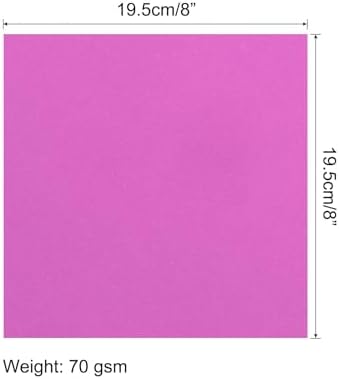 MECCANIXITY 25 Sheets 8x8 Inch(20x20cm) Origami Paper Double Sided Rose Red Square Sheet for Art Craft Project, Beginners, Gifts Decor - Image 2