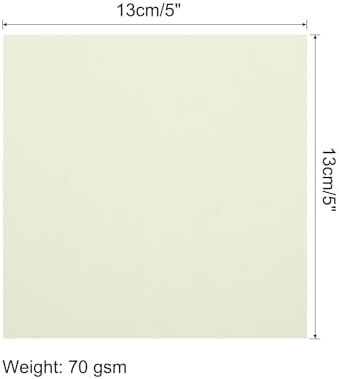 MECCANIXITY 100 Sheet Origami Paper Double Sided Cream White 5x5 Inch Square Sheet for Art Craft Project, Beginners, Gifts Decor - Image 2