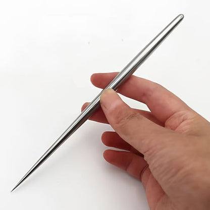 1 PCS Polymer Clay Needle Tools, Stainless Steel Scoring Sculpting Modeling Carving Tools for Feather Wire Texture Model Air Dry Clay Ceramic & Pottery Art Tool Supplies/5.9x0.26Inch/Silver - Image 3