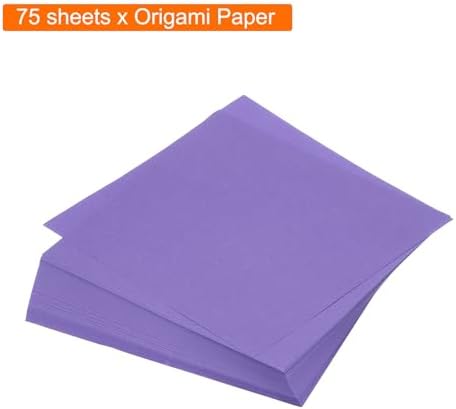 MECCANIXITY 75 Sheet Origami Paper Double Sided 6x6" Deep Purple - Image 3