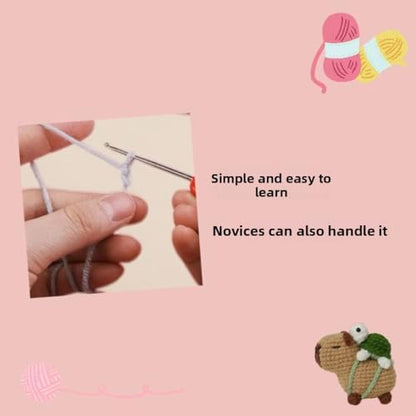 DIY Crochet Kit for Beginners - Easy Arts and Crafts Knitting & Crochet Animals Kit, Cute Capybara & Turtle Kit with Tutorial - Image 3