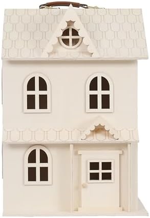 Make Market Dollhouse, Unfinished Two-Story Hinged Wood Craft Kit, Natural, 9" x 13", 1-Pack - Image 7