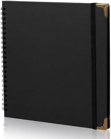 Joyberg Scrapbook 80 Pages, Scrapbooking Supplies 8 x 8 In, Scrapbook Album Suitable for Album Memory Book Wedding, Anniversary Family, DIY Craft Projects (Black) by Joyberg