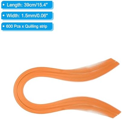 PATIKIL Quilling Strips Paper 600pcs 1.5mm 39cm Origami Paper Quilling Kits for Art DIY Hand Craft Christmas, Dark Yellow - Image 2