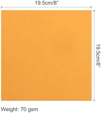 MECCANIXITY 25 Sheets 8x8 Inch(20x20cm) Origami Paper Double Sided Fluorescent Orange Square Sheet for Art Craft Project, Beginners, Gifts Decor - Image 2