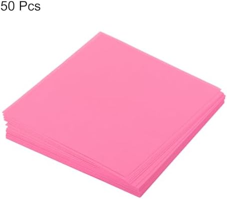 MECCANIXITY 50 Sheet Origami Paper Double Sided Fluorescent Pink 2.5x2.5 Inch Square Sheet for Art Craft Project, Beginners, Gift Decoration - Image 3