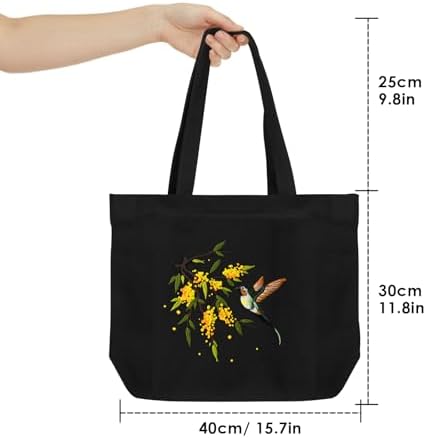ERKOON Embroidery Canvas Tote Bag for Beginners, Floral Arts Crafts Cross Stitch Kits for Adults Including Stamped Embroidery Bag with Hoops, Needle, Instruction and Color Threads (Hummingbird) - Image 3