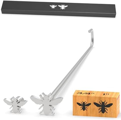 Branding Iron for Wood, Leather Branding Stamp 2Pcs Set (145#) by PKPKAUT