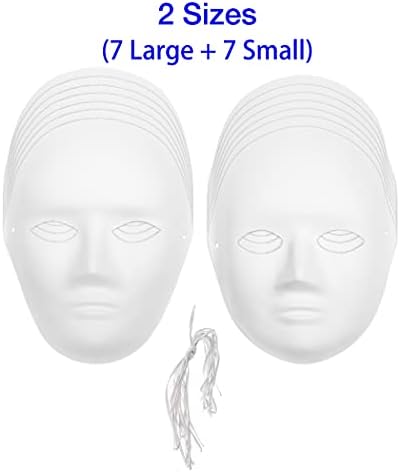 CALPALMY Paper Mache Mask 14&16&30 Packs - for Artistic Projects, Theater, Halloween, Masquerade Parties, Classroom Art - Image 2
