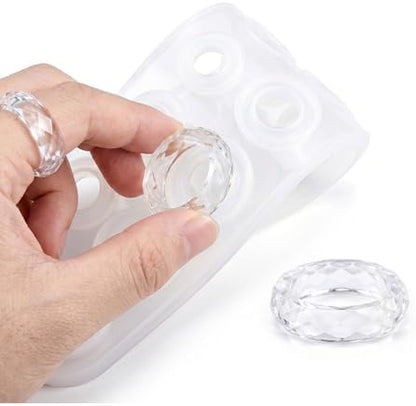 2Pcs Resin Ring Molds with 14 Rings and 7 Sizes,Silicone Resin Rings Making Kit,Round Pendant Jewelry Casting Mold for DIY Earrings Necklace Pendants Keyrings Crafts Decorations Making - Image 5