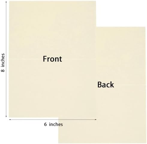 50 Pack Blank Folded Cardstock Cards, Cream Color, 4x6 - Image 2