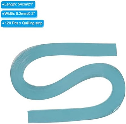 PATIKIL 120pcs Quilling Strips Paper 3/16"(5.2mm) 21"(54cm) Origami Paper Quilling Strip for Art DIY Hand Craft Christmas, Pink Blue - Image 2