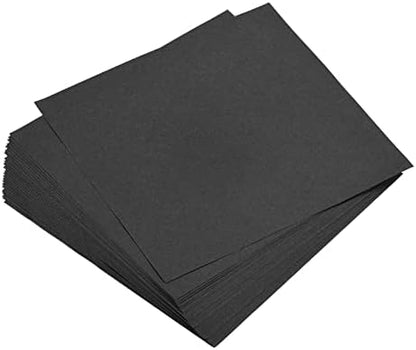 MECCANIXITY 100 Sheets Origami Paper Double Sided Black 6x6 Inch Square Sheet for Art Craft Project, Beginners, Gifts Decor by MECCANIXITY