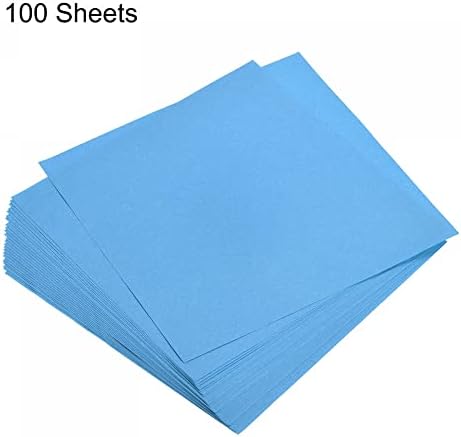 MECCANIXITY 100 Sheets Origami Paper Double Sided Lake Blue 6x6 Inch Square Sheet for Art Craft Project, Beginners, Gifts Decor - Image 3